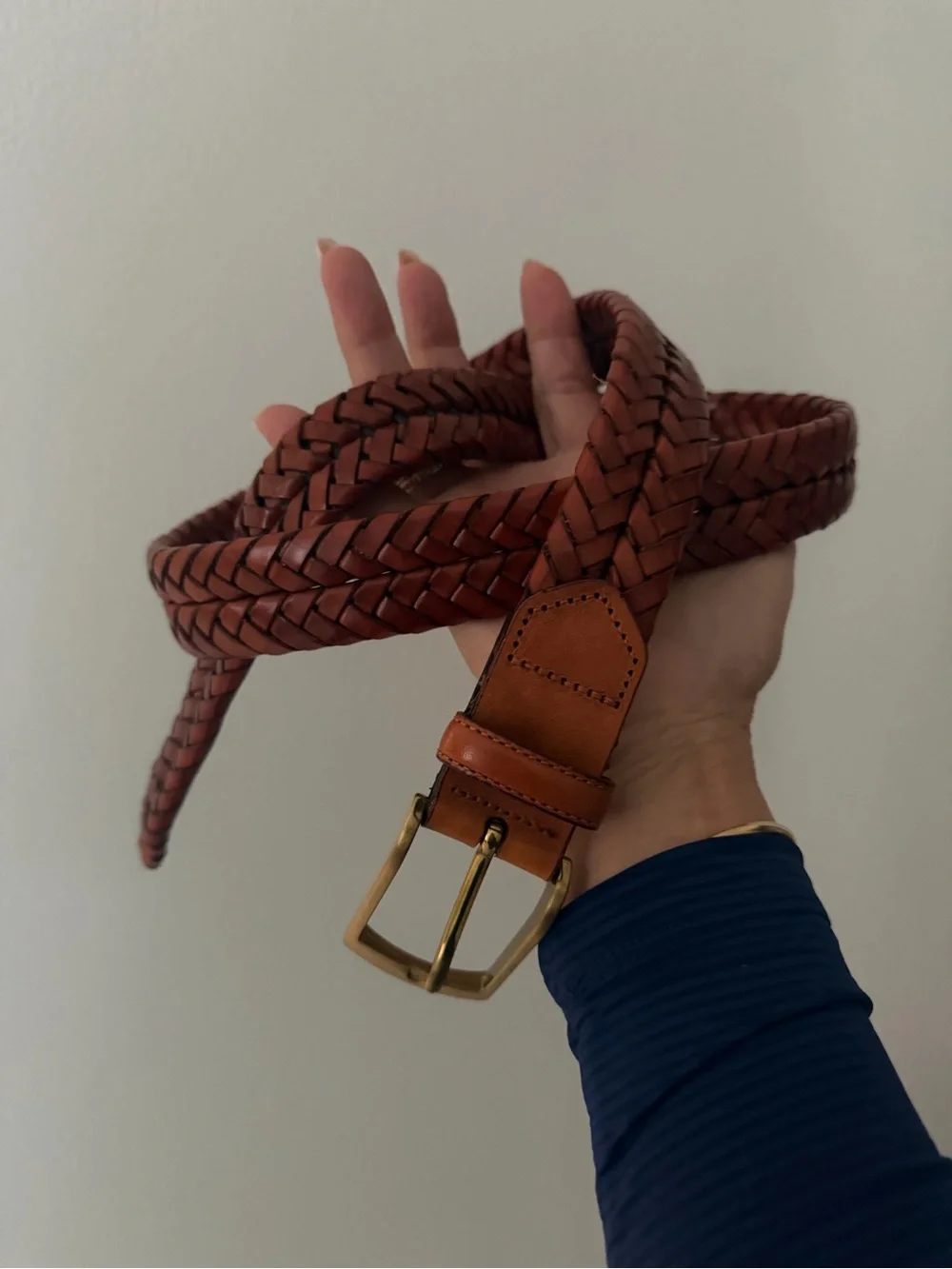Brooks Brothers Men’s Braided Leather  Belt - Brown size 36